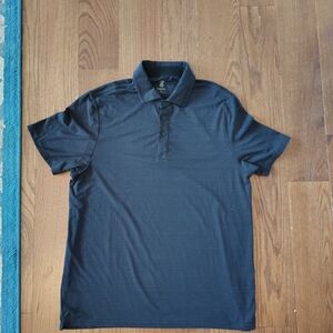 Men's Gray With Black Stripes Cariloha Xl Polo Shirt Euc